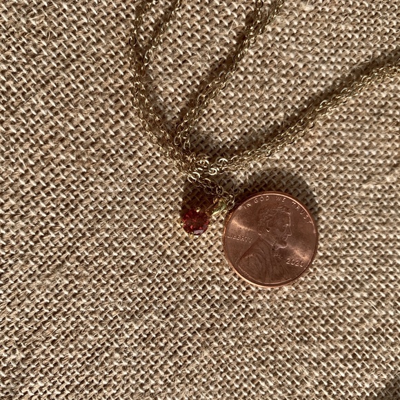 Pretty Faux Orange Sapphire Color Round Solitaire - Picture 5 of 9